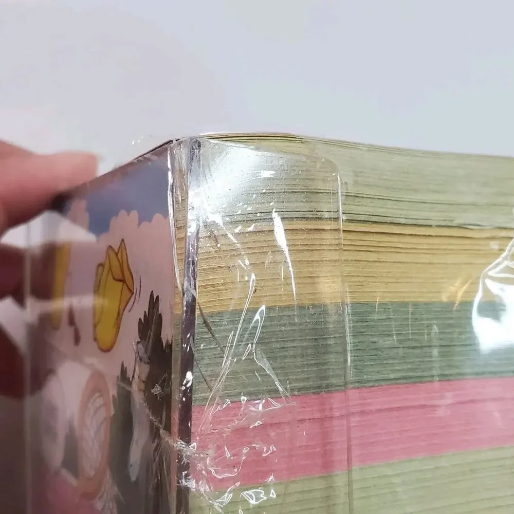 Vtg MEMO CUBE Clear w/Pen Holder - 600 Notes Size: 3.5